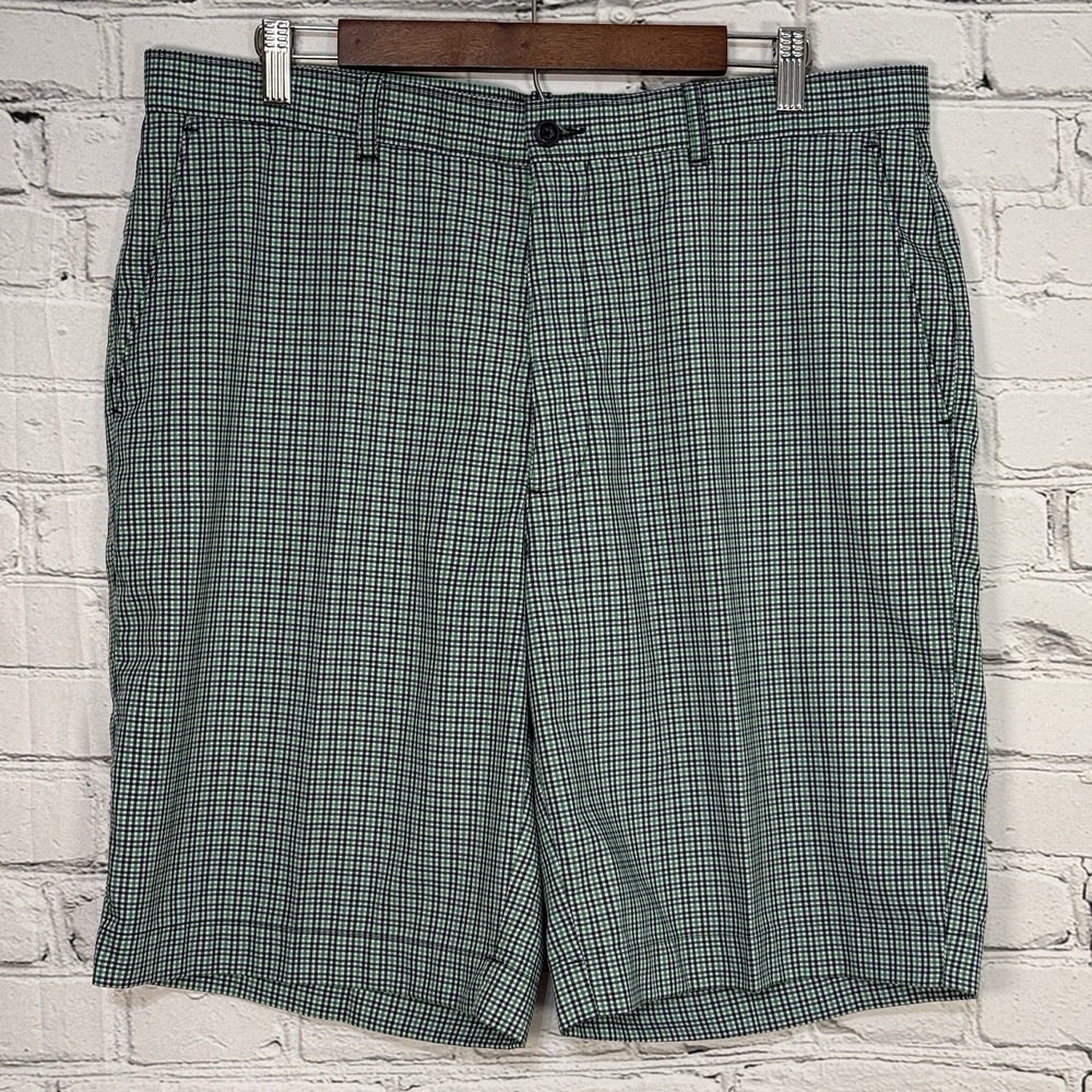 BEN HOGAN Men's Golf Shorts 36 Green Check Performance 10" Grip‎ Waist BH 1953